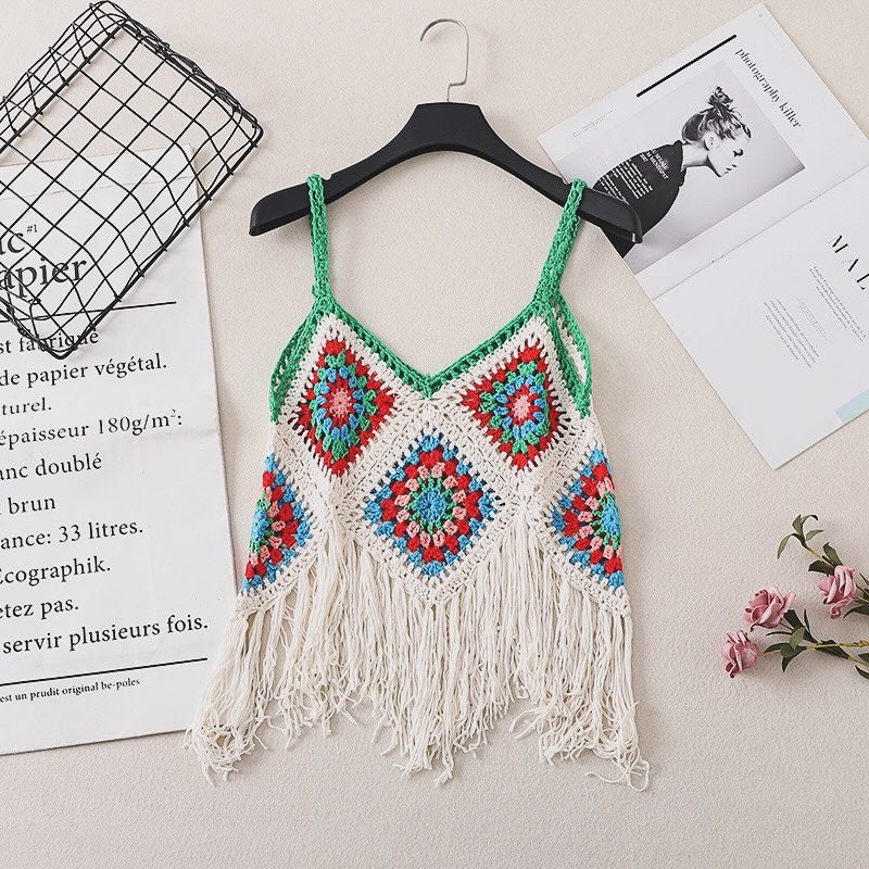 Hollow-out Fringe Camisole