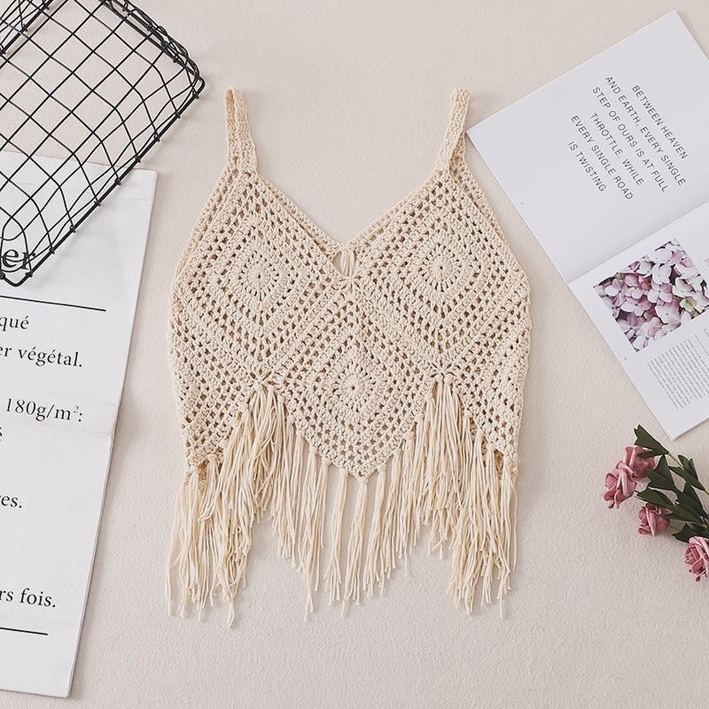 Hollow-out Fringe Camisole