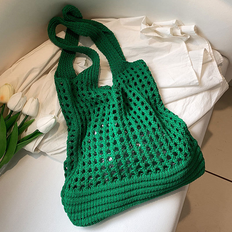 Elegant New Mesh Knit Tote Bag