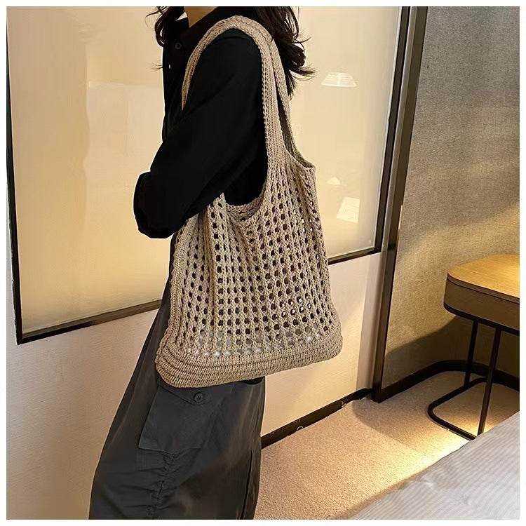 Elegant New Mesh Knit Tote Bag