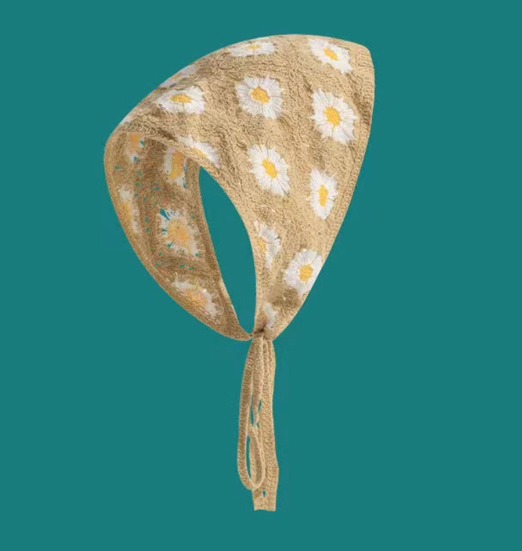 French-inspired triangular headscarf