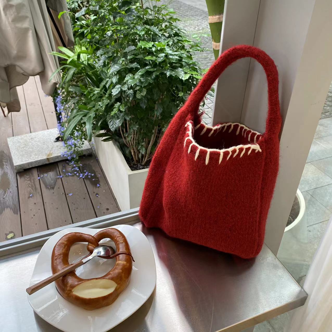 Knit Wool Tote Bag - New Autumn/Winter Collection