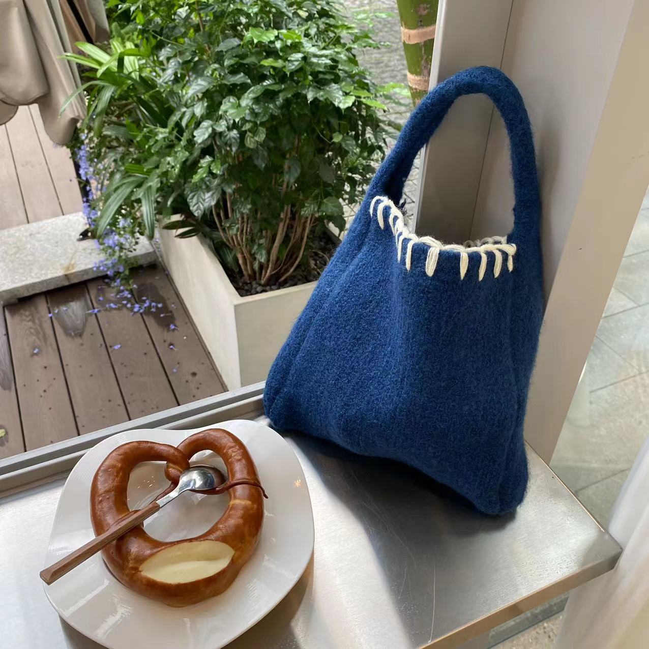 Knit Wool Tote Bag - New Autumn/Winter Collection