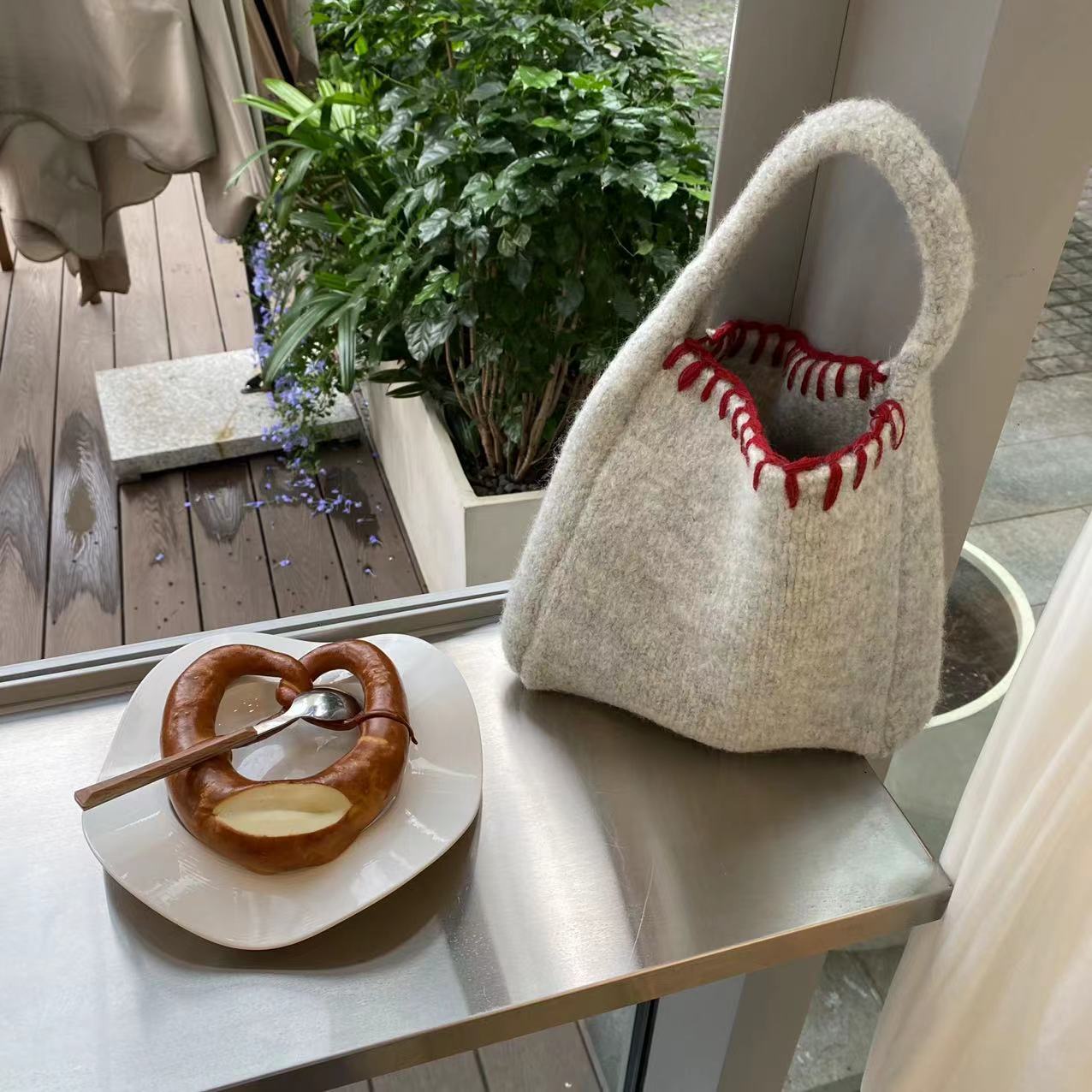 Knit Wool Tote Bag - New Autumn/Winter Collection